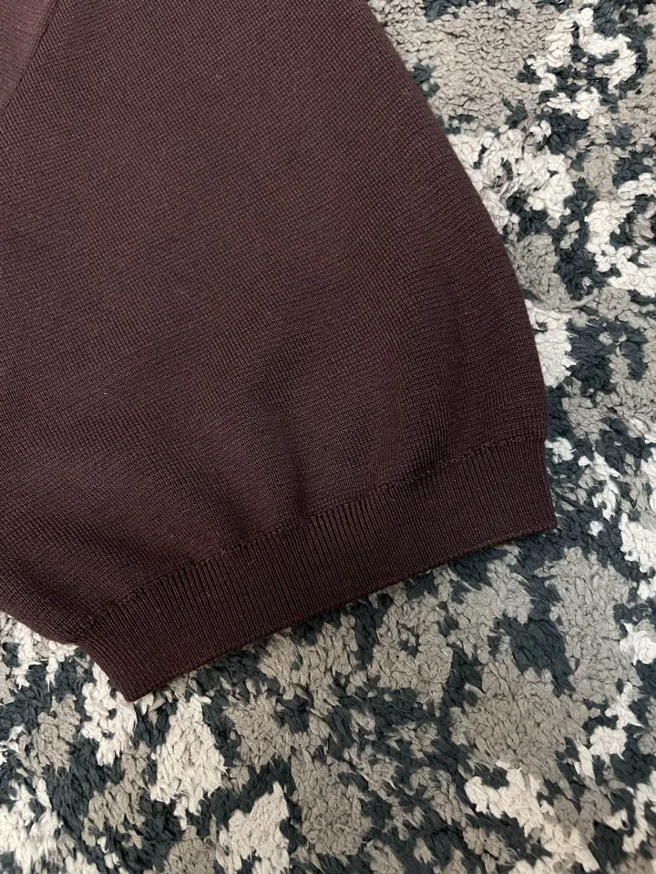 Mens Old Money Style 2026 Spring Summer New Solid Color Polo Collar Short Sleeve Knitted Casual Polo Shirt  lp