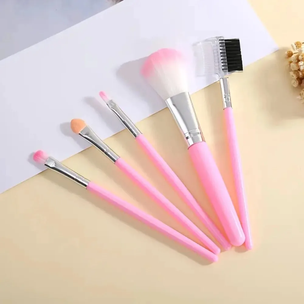 5Pcs  Portable Mini Cosmetic Brushes Kit Professional Eyeshadow Blush Loose Powder Brushes Makeup Brushes Sets Косметика