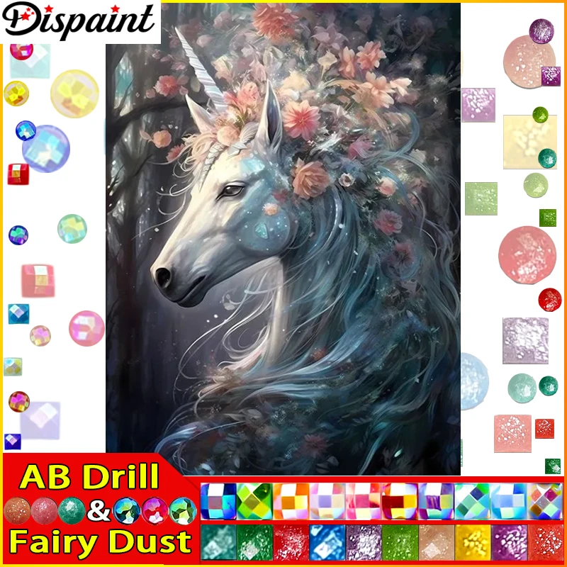 Dispaint Fairy Dust AB Diamond Painting Full Square/Round Drill 5D DIY 