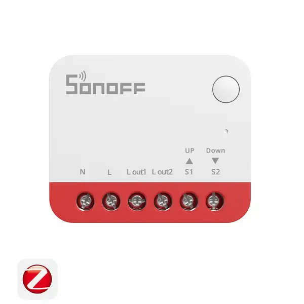 Умный переключатель затвора SONOFF MINI-ZBRBS Zigbee, ультратонкий дизайн диаметром 60 мм, поддерживает трубчатые/занавесные двигатели и ручной переключатель