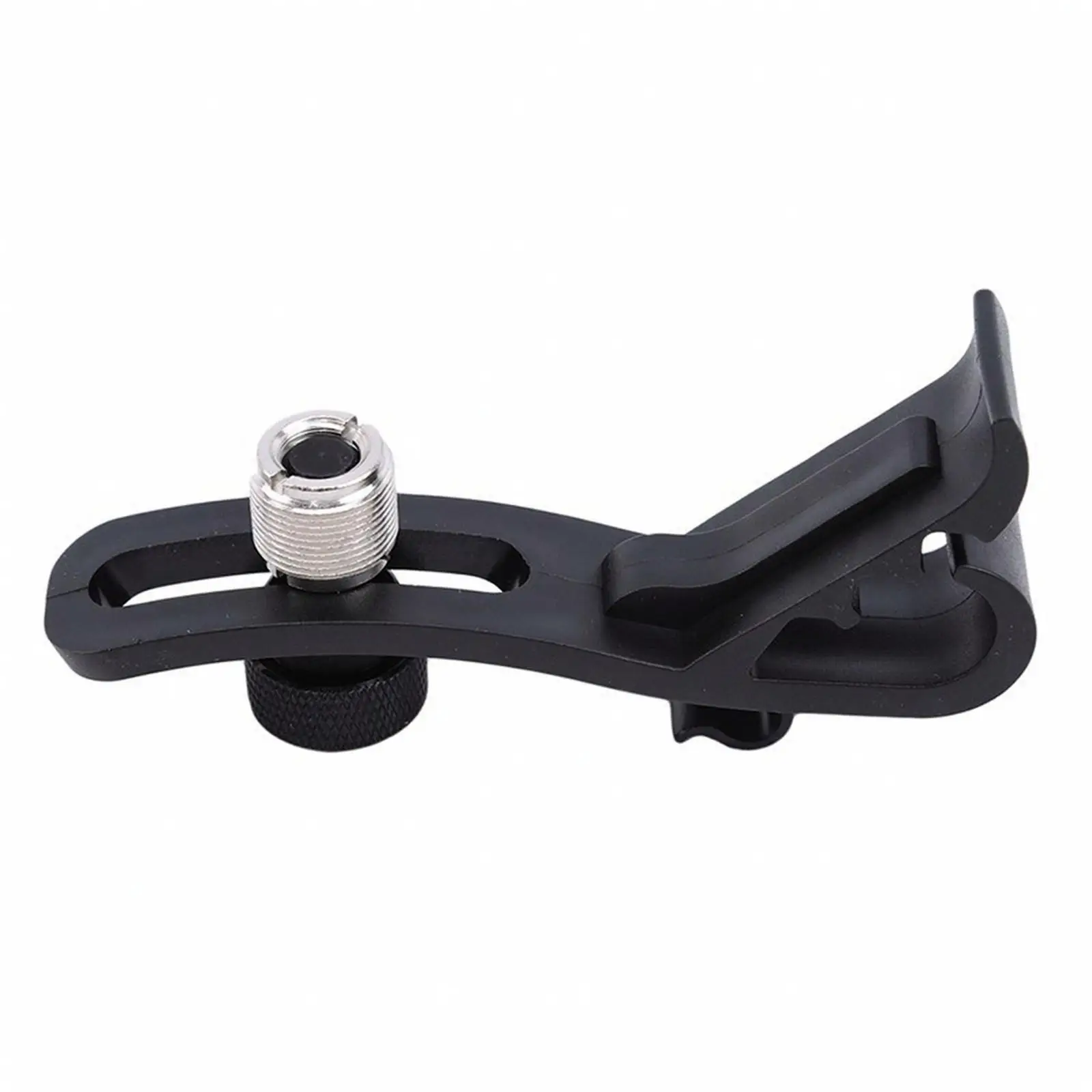Secure Drum Mic Clip with Mounting Arm for Bass Snare Tom Hardware Compatible with Standard Threaded Microphones