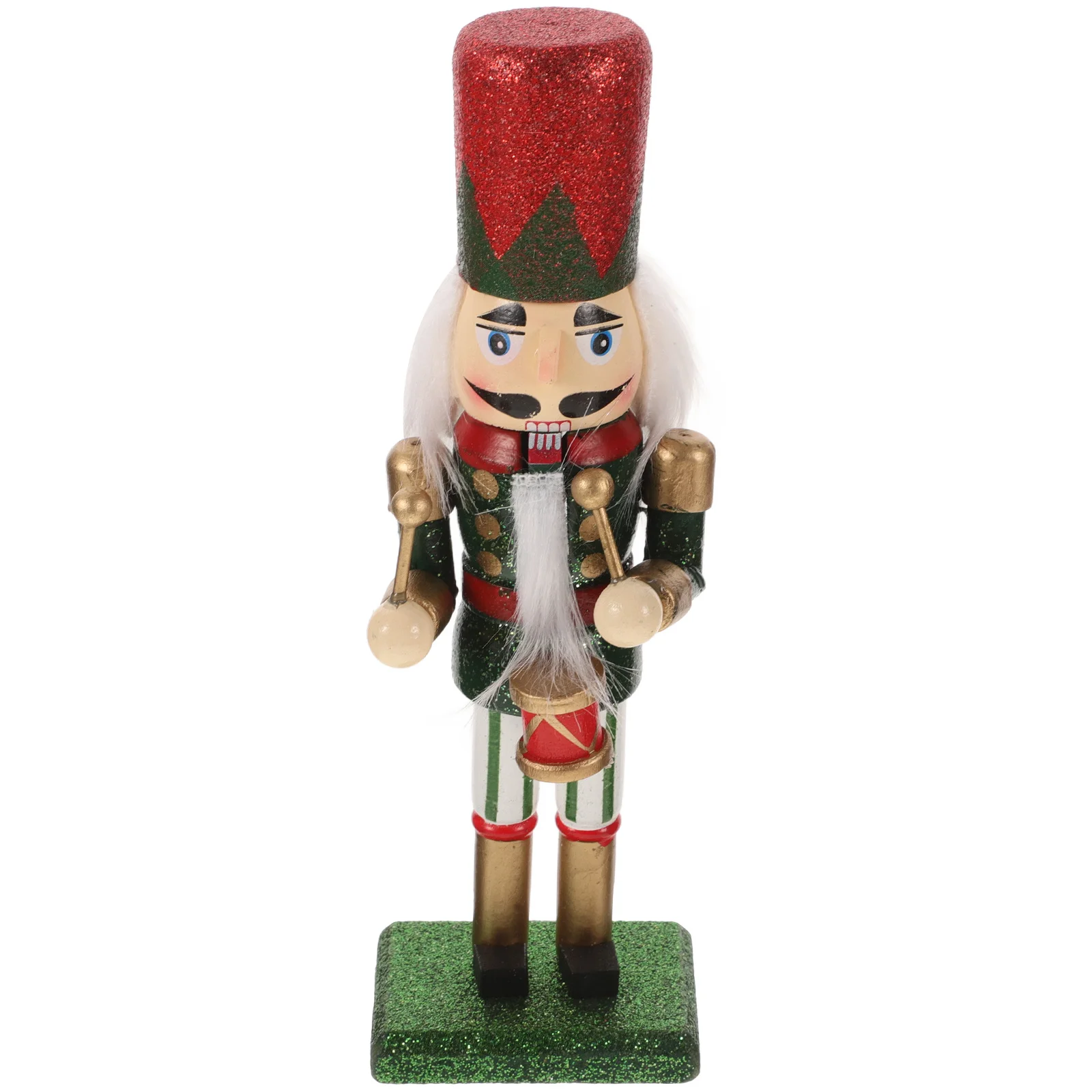 

Classic Wooden Nutcracker Puppet Christmas Table Decor Detailed Craftsmanship Festive Home Decoration for Indoor Shelf Display