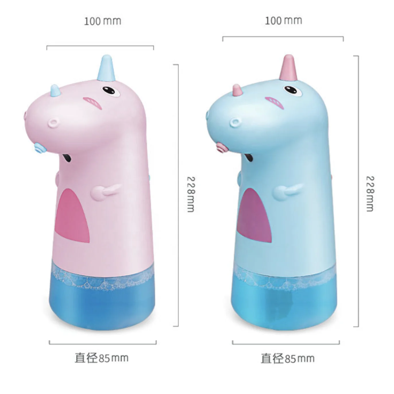 かわいい恐竜の泡ソープディスペンサー 子供用 自動タッチレスハンドウォッシュ バスルームまたはデスクトップ用