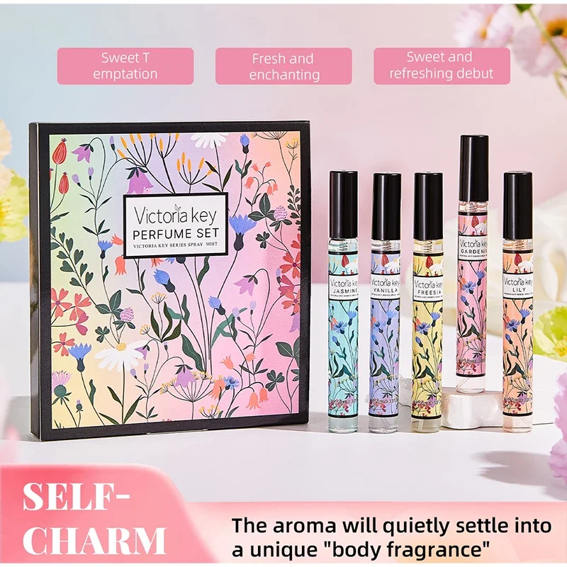 

Высококачественные нейтральные духи, стойкий аромат, свежий цветочный аромат, 10 мл, 5 шт., парфюмерный набор, спрей для волос на теле, ежедневные духи, подарок