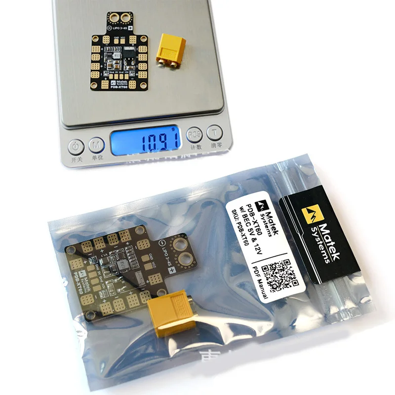 

Распределительная плата Matek PDB-XT60 с линейным двойным BEC XT60 5 В/2 А 12 В/0,5 А