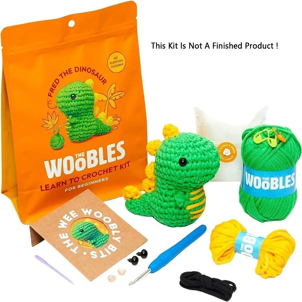 1 Set Crochet Stuffed Animal Kit DIY Crochet Kit Yarn Set Kit with Crochet Hooks Creative DIY Handmade Knitting Accessories