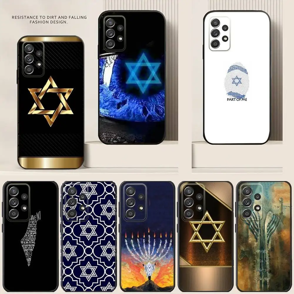 

Israel Flag in Finger Phone Case For Samsung S24,21,22,23,30,Ultra,20,Plus,Note,10,9,5G Black soft silicone case