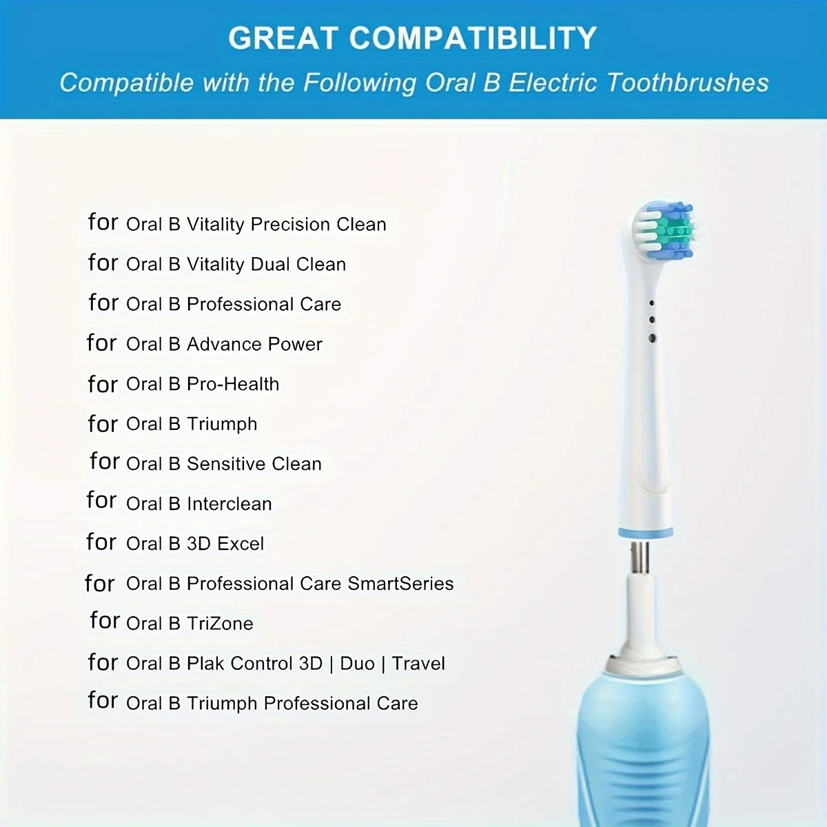 

4/12/16Pcs Replacement Toothbrush Heads Compatible with Oral-B Braun Professional Electric Toothbrush Heads Brush Heads