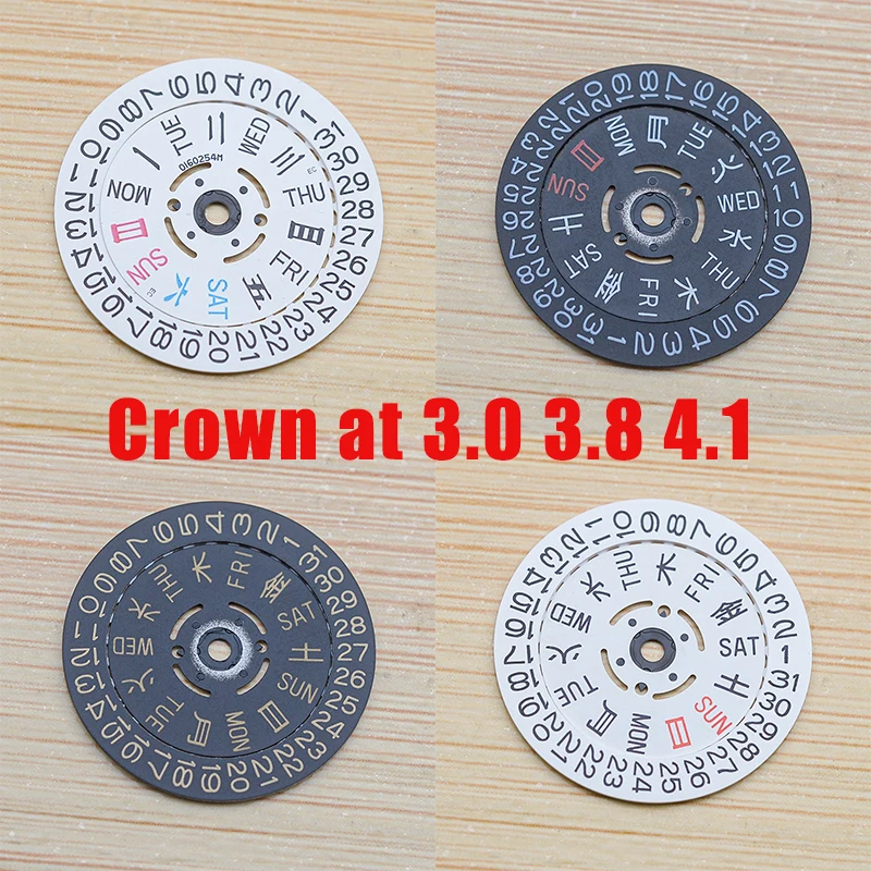 

Seiko NH35 NH36 Movement Kanji Dial SKX007 Tuna Watch Movement Date Week Wheel Crown at 3.0 3.8 4.1 Watch Repair Parts