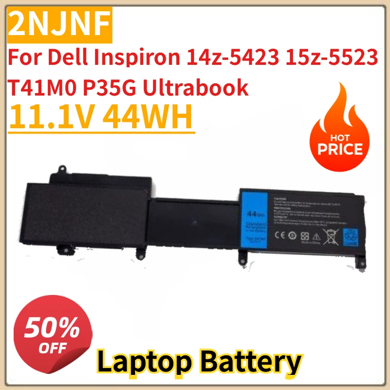 

High Quality New 11.1V 44WH 2NJNF Replacement Battery for Dell Inspiron 14z-5423 15z-5523 T41M0 P35G Ultrabook