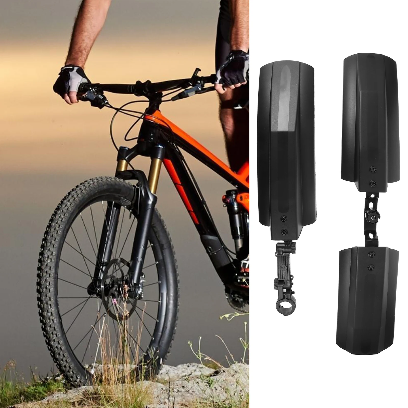 

Bicycle Mudguard Cycling Accessories Plastic Dirt Resistant Wide Application Mountain Bike Front Rear Guard Splashing