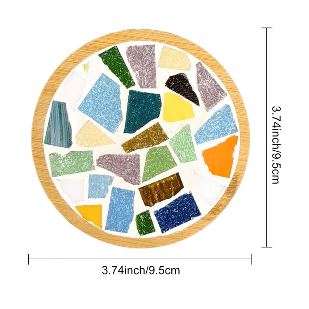 Mosaic Craft Coaster Making Kit for Adults DIY Glass Mosaic Tiles Kits Ceramic Art Bulk Materials Package for Women Kid Seniors
