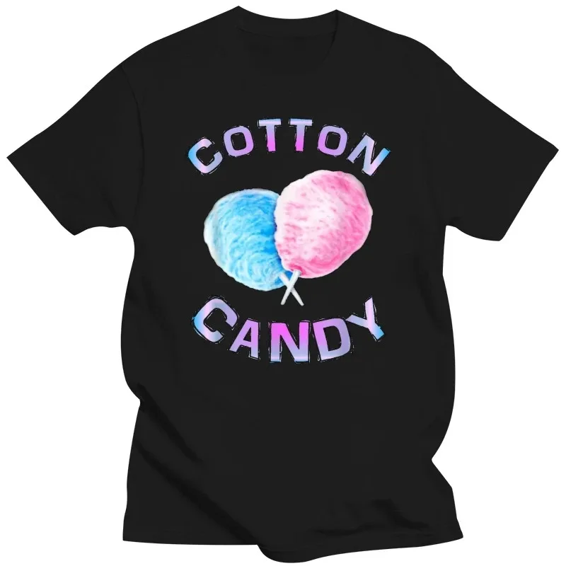 Cotton Candy Sticks Cones Floss Sweet Soft Funny Black T-Shirt S-6XL