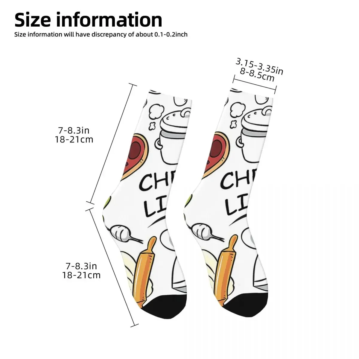 Chef Life Socks Harajuku calze di alta qualità calze lunghe per tutte le stagioni accessori per regali di natale Unisex