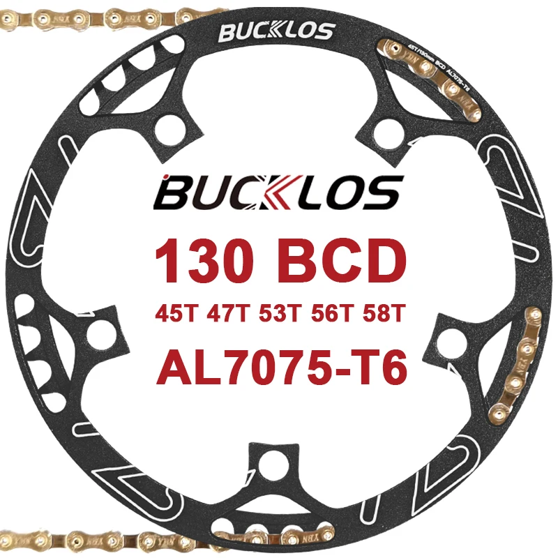 

BUCKLOS 130 BCD Складная велосипедная звездочка 45T 47T 53T 56T 58T Складная велосипедная звездочка Al 7075-T6 Велосипедная звездочка Часть велосипеда