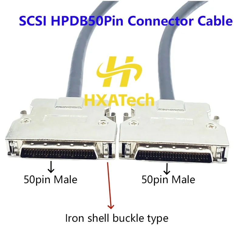 hxatech-scsi-hpdb50-オス-オス-コネクタケーブル-hpdb-50ピン-hpdb-50ピン-プロフェッショナルデータケーブル-カスタマイズ対応