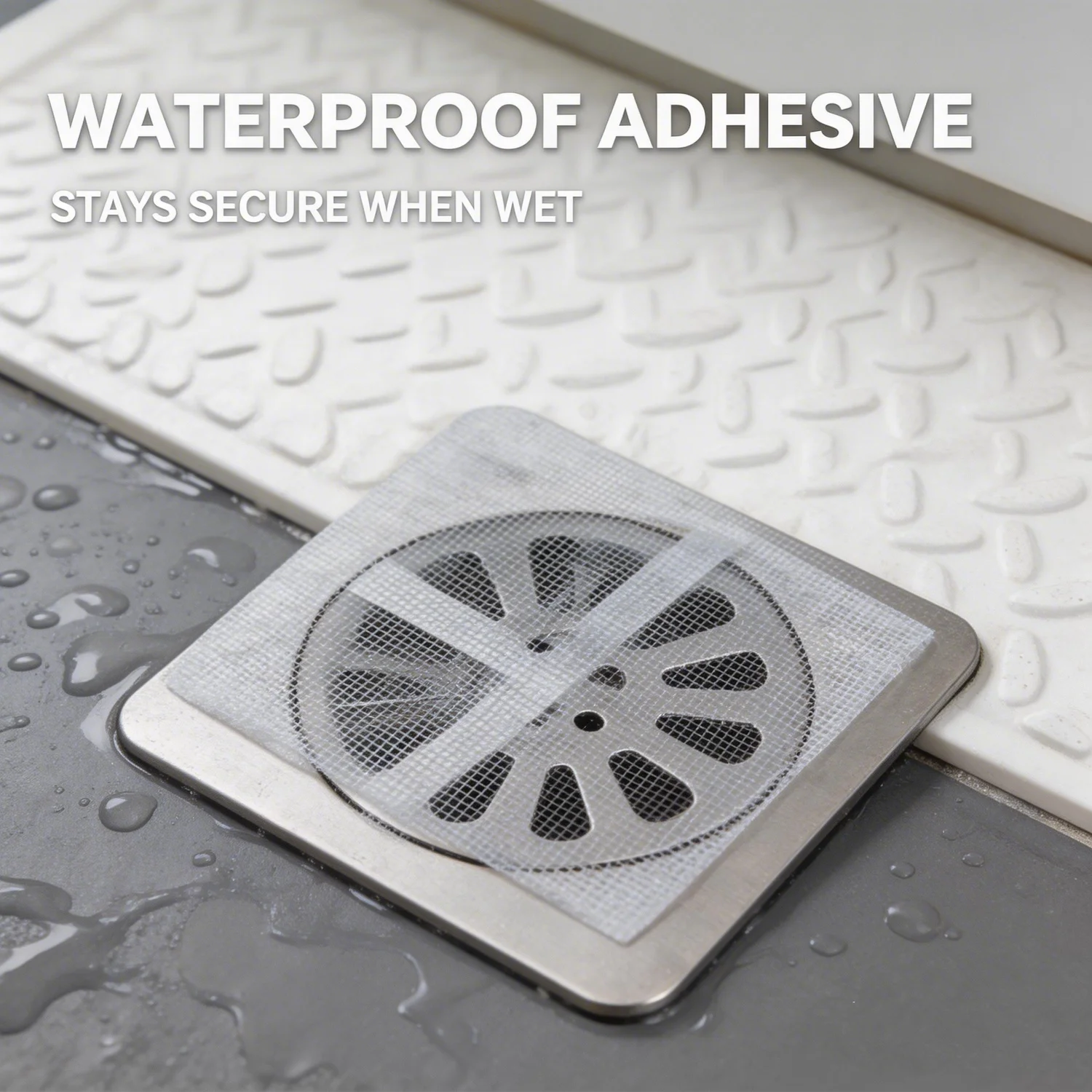 

10 шт. одноразовых сетчатых фильтров-наклеек для слива в душе/на полу/в раковине - аксессуар для ванной комнаты