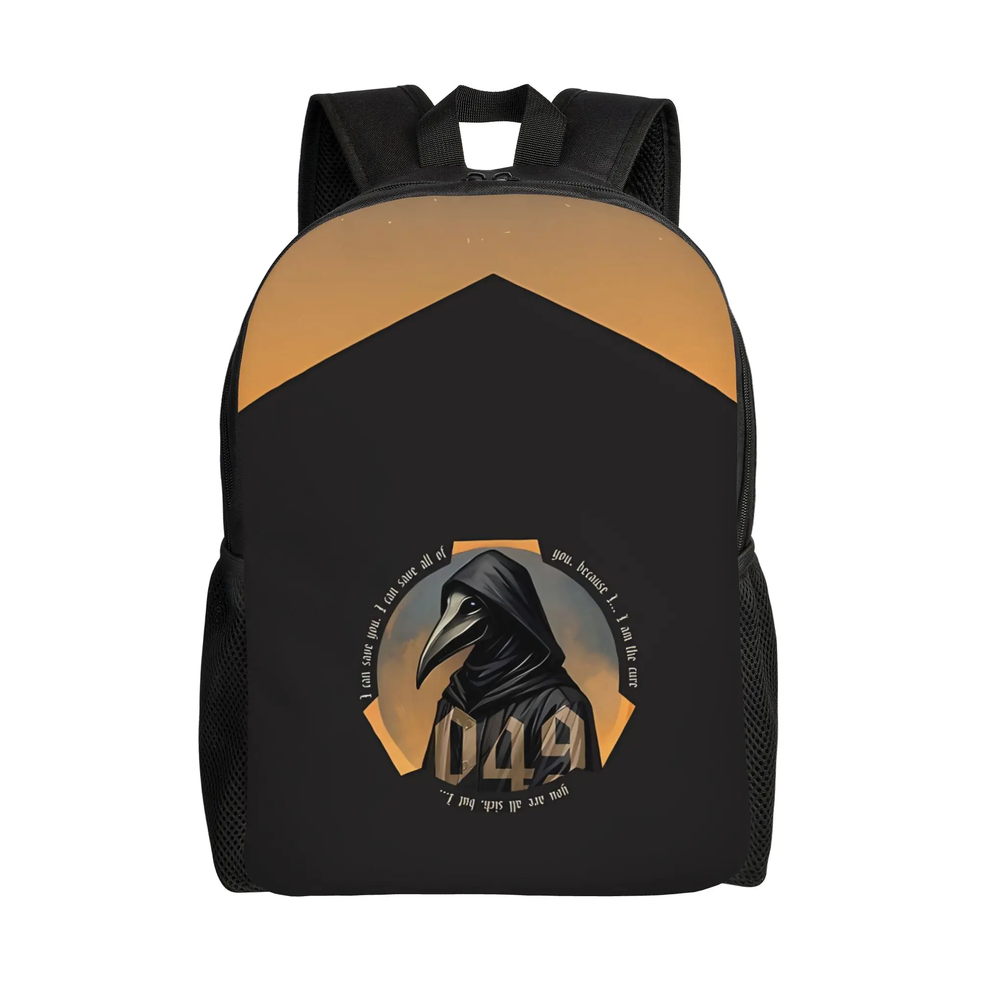 

dark art 049 Plague Doctor SCP Foundation Schoolbag Daily mochila Large Capacity Cool Horror Aesthetic Backpack For Teens