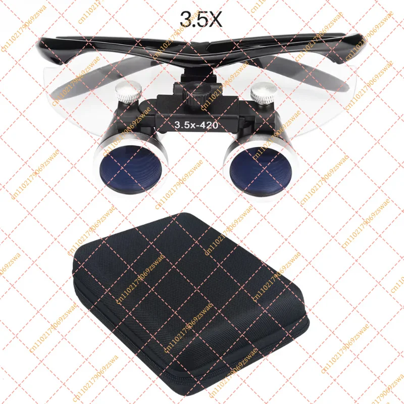 2.5X 3.5X Dental Loupes with 5W LED Headlight, Binocular Surgical Magnifier for Dentistry