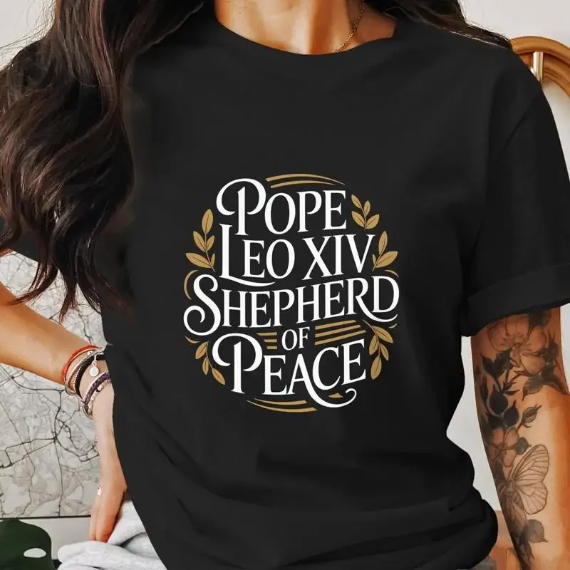 17 Pope Leo XIV T Shirt Shepherd of Peace Religious Idea Catholic