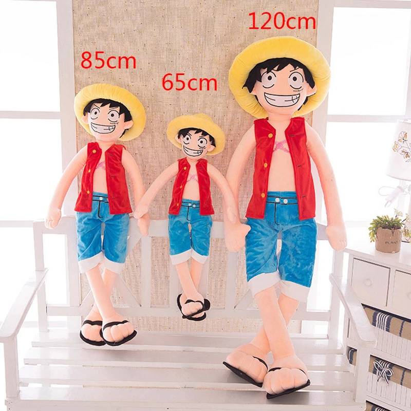 125cm Cartoon Joba Luffy Doll Plush Toy Doll Sleeping In Bed Pillow Girl's Birthday Gift Large Multi-size Throw Pillow