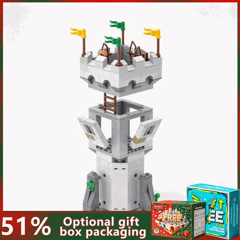 707PCS Modular Castle Basic Set Model Custom Building Blocks DIY Creative Medieval Architecture Assembly Display Toy Gift