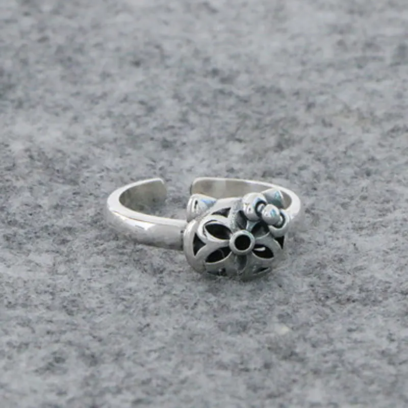 

S925 Sterling Silver Ring Women's Simple Ring Couple Ring Korean Temperament Joint Ring Cute Cat Tail Ring