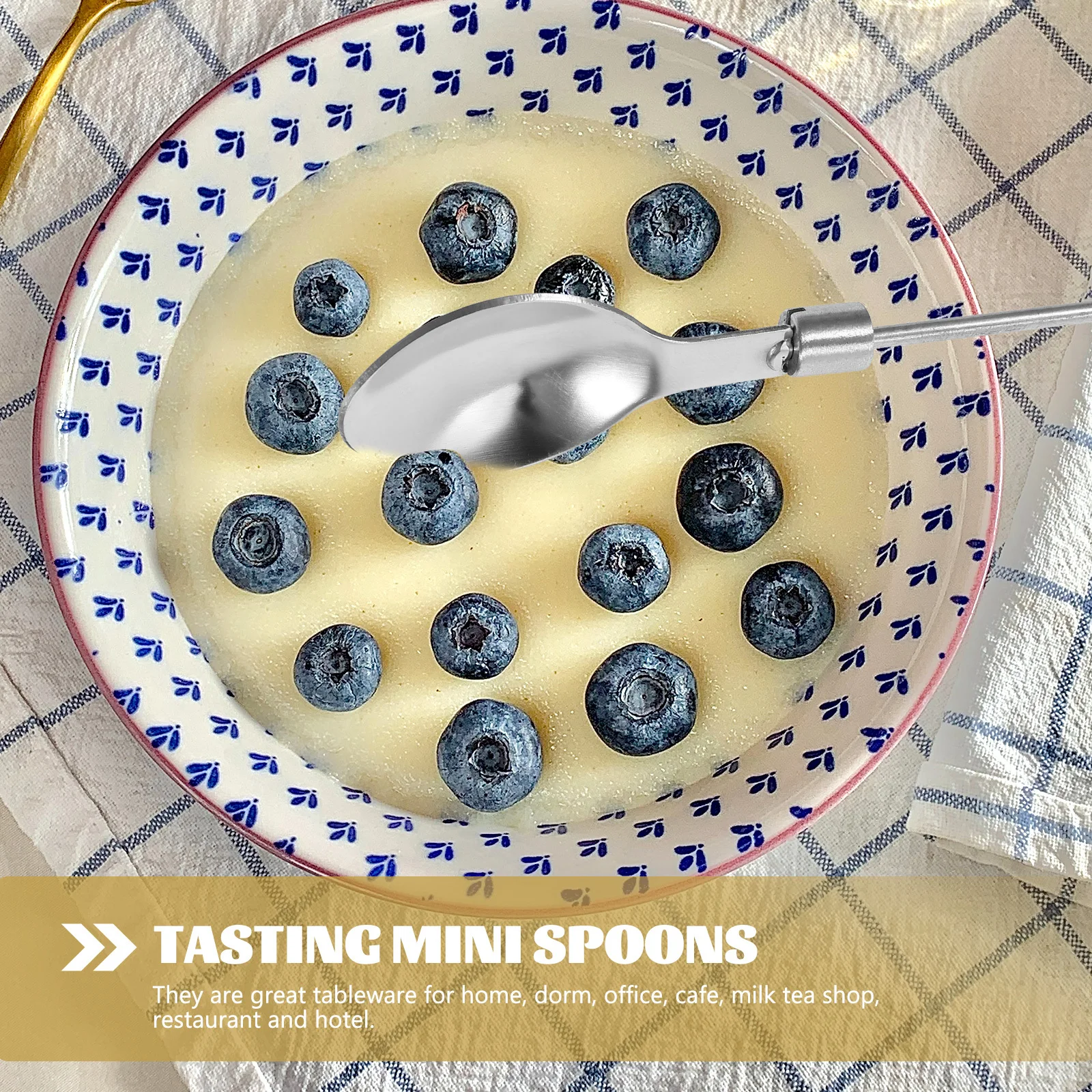 

5Pcs DIY Beadable Spoon Stainless Steel Zinc Alloy Stable Tea Coffee Stirring Mini Spoons DIY Beadable Spoon