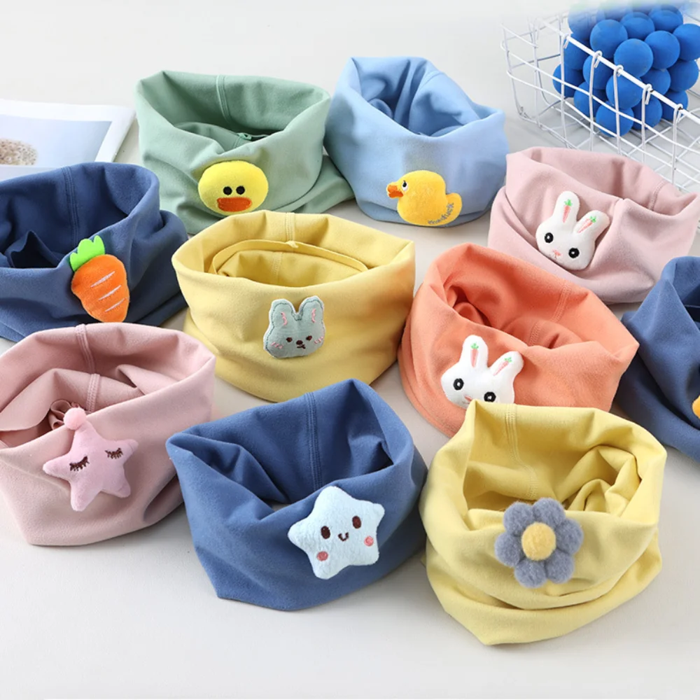 Autumn Winter Warm Children's Scarf Windproof Unisex Bib Soft Shawls for Boys and Girls