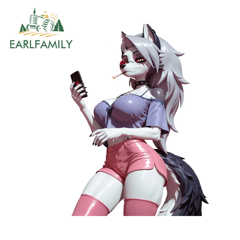 EARLFAMILY Pretty Loona Car Stickers Popular Anime Character Decoration Scratch-Proof Practical Waterproof Motorcycle Decor