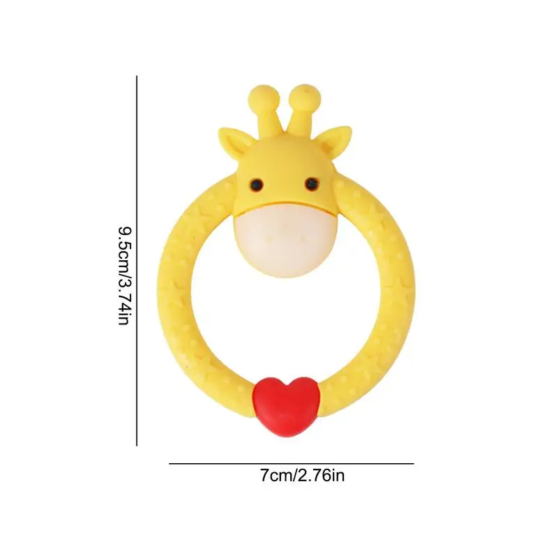 Mainan gigitan rusa silikon, Teether silikon untuk bayi rusa Antler Teether mainan untuk anak perempuan berbentuk rusa mainan tumbuh gigi mudah mengambil