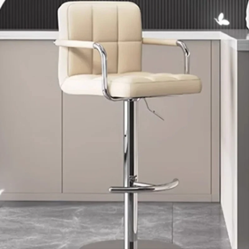 

Minimalistic Lounge Modern Bar Chair Designer White High Bar Design Chair Puff Comfortable Sillas Para Barra De Cocina Furniture