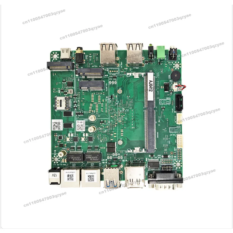 J6412 Quad-core Mini Computer Main Board 12th Dual Gigabit Network Port Synchronous Asynchronous Three Display Industrial Host