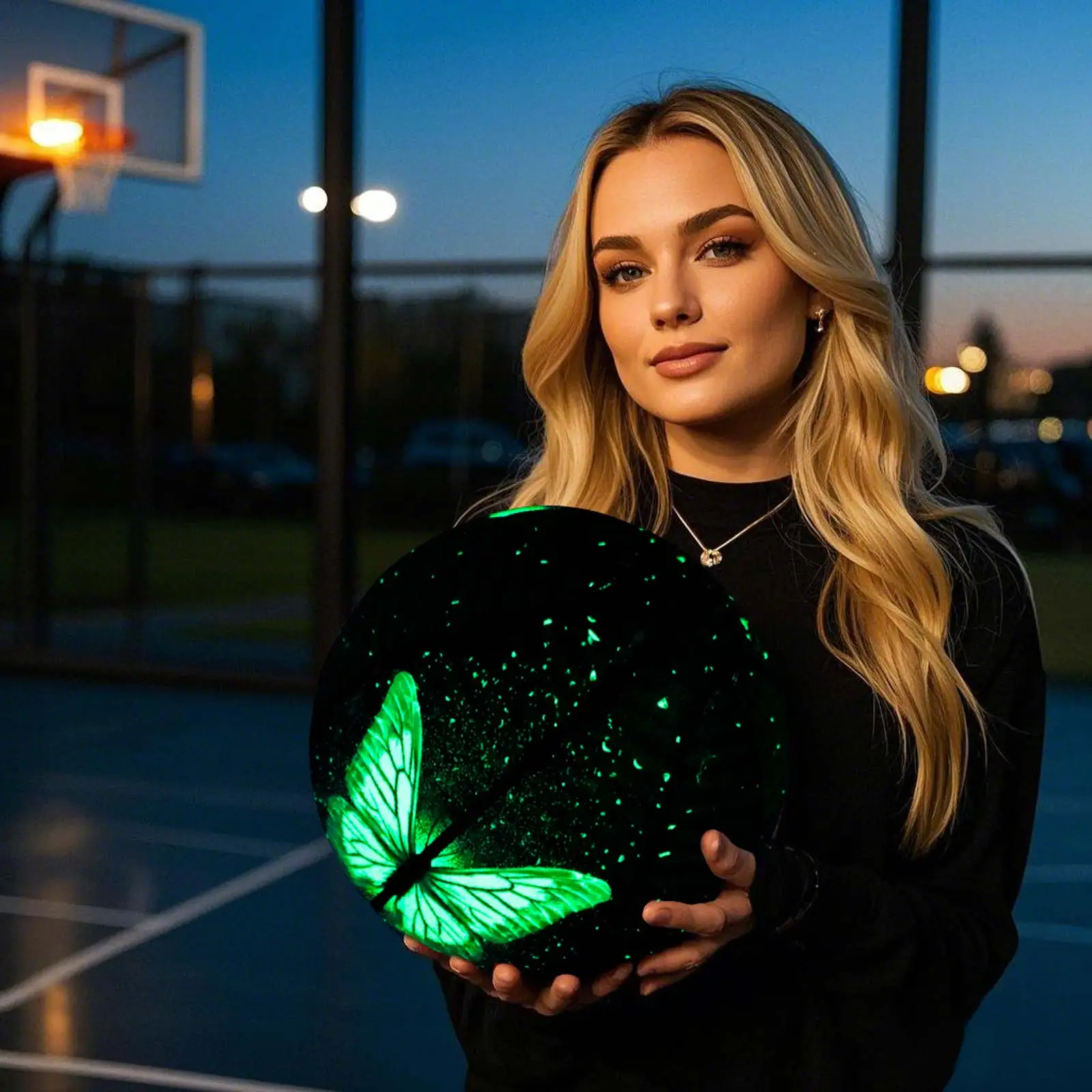 Kuangmi 농구, 빛나는 농구 사이즈7(29.5") 최고의 선물, KMBB505AB