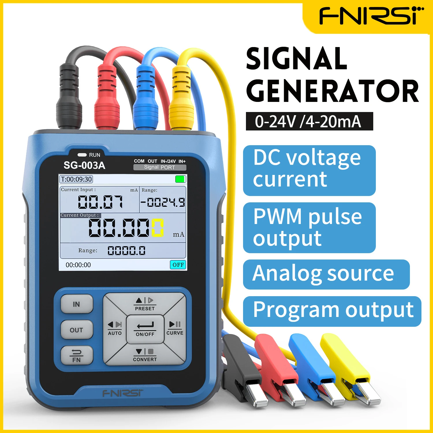 RRTD 034 ตัวสร้างสัญญาณปรับค่ากระแส-แรงดัน 0-10V 4-20mA สำหรับการสอบเทียบตัวแปลงสัญญาณในระบบอุตสาหกรรม