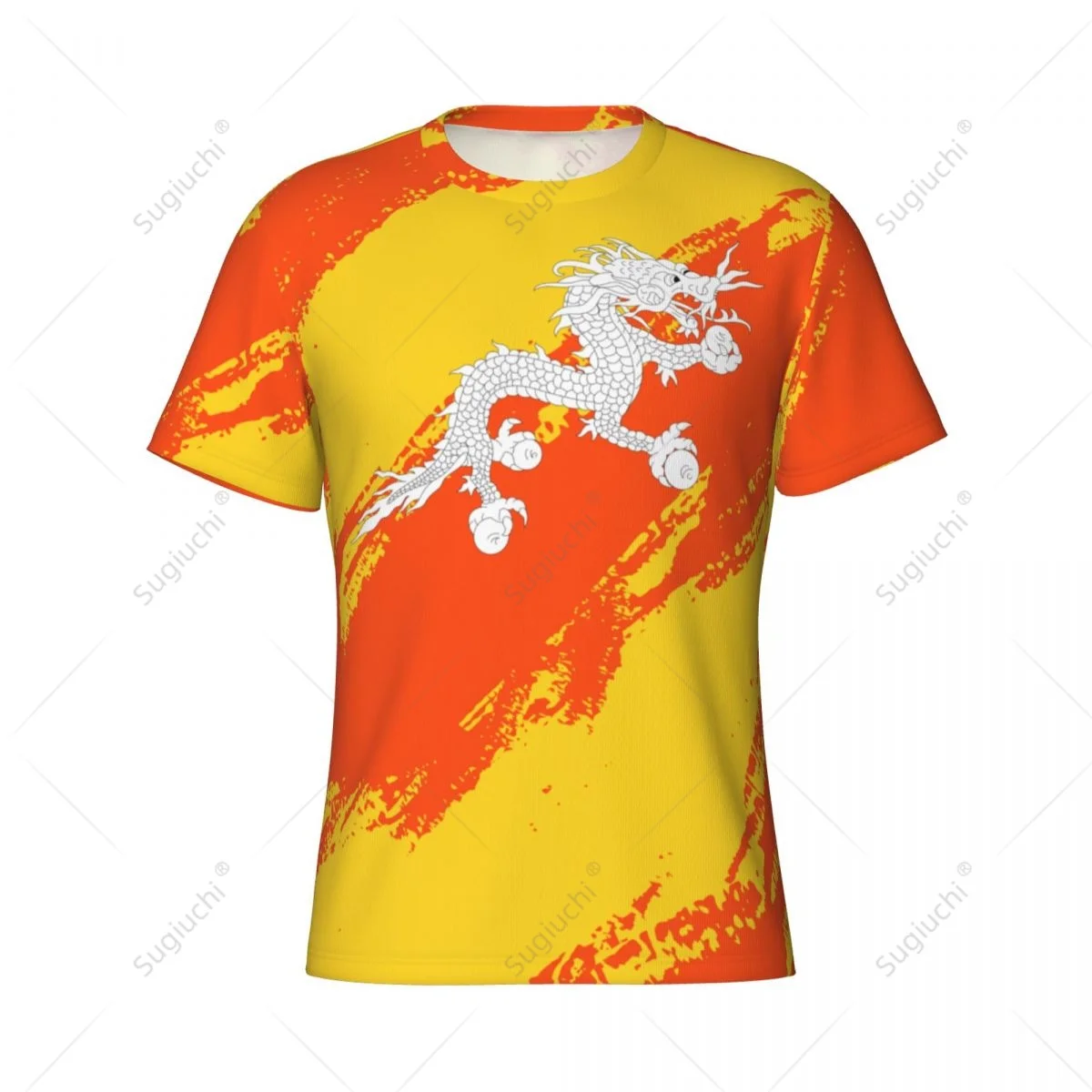 Custom Name Nunber Bhutan Flag Color Men Tight Sports T-shirt Women Tees jersey For Soccer Football Fans