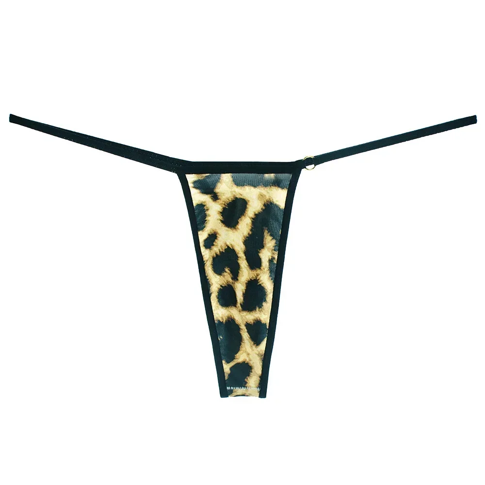 Leopardí tanga ženy tištěné mini spodní prádlo sexy dámské T-back kalhotky s nízkým pasem bikiny spodní část dámské kalhotky - náhled 4