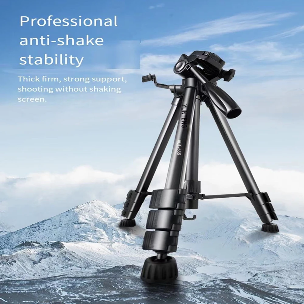 

Best Seller 668 360 Degree Pan Head DSLR SLR DV Camera Phone154cm Long Tripod Aluminum Alloy Camera Tripod for Canon Nikon Sony