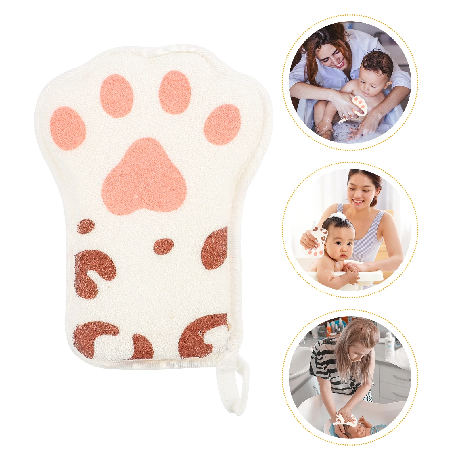 

2pcs Baby Bath Towel Cartoon Kids Exfoliating Shower Scrubber For Toddler Children Infant Bathing Massage Soft Skin-Safe Fabric