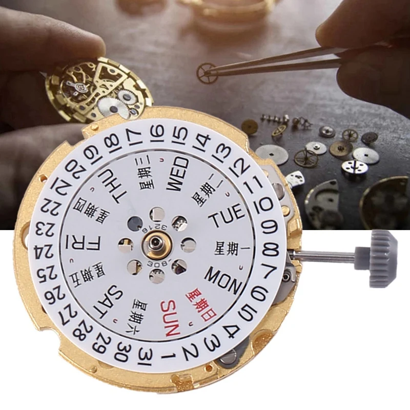 8200 Movement Mechanical Movement 8205 Double Calendar Movement 3Pin Movement For Miyota