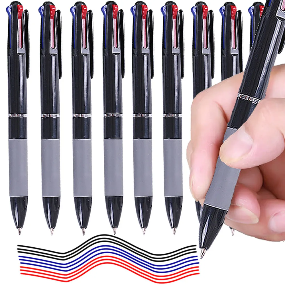 3 w 1 czerwony/czarny/niebieski kolor atramentu 0.7mm studenckie długopisy długopis pisanie artykuły papiernicze drobne artykuły szkolne ołówki biuro
