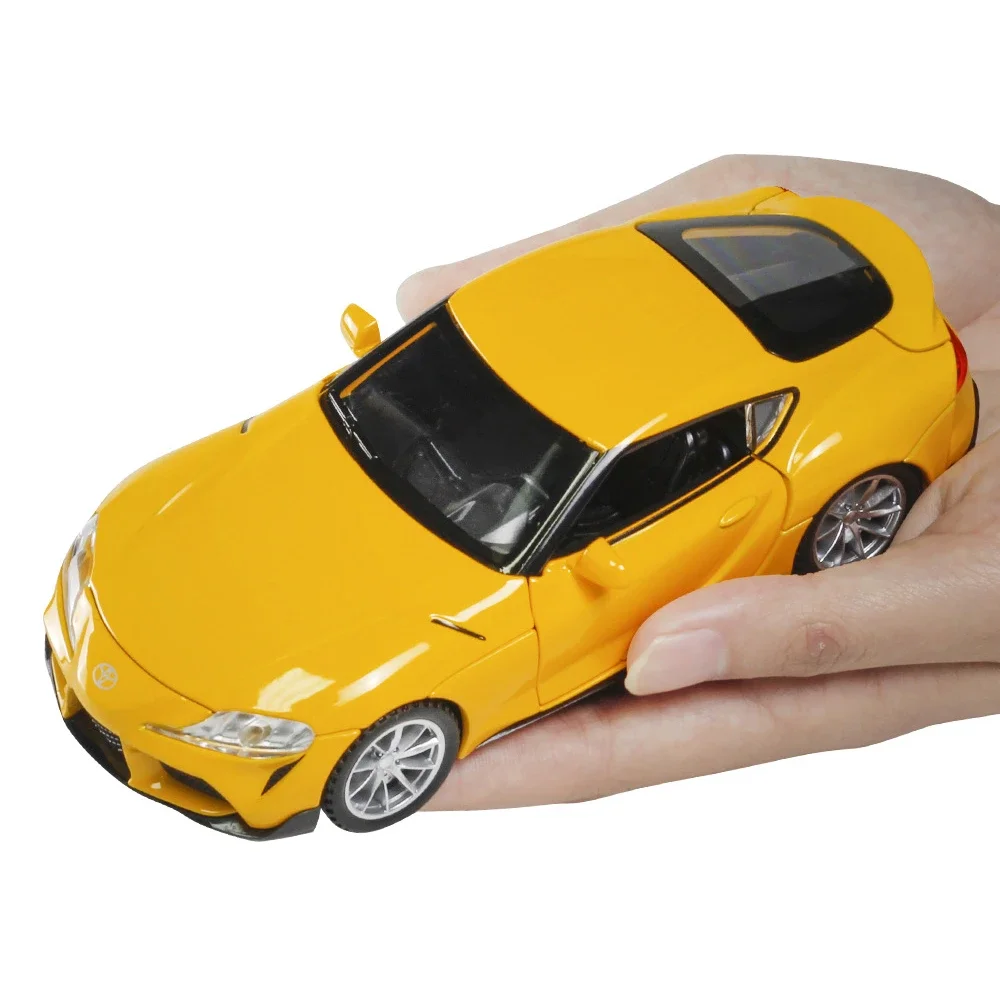 Toyota gazSupra-Modèles de voitures miniatures en alliage moulé sous pression, version plus foncée em Track, lumière 4 portes ouvertes, cadeaux à collectionner pour enfants, 1:32