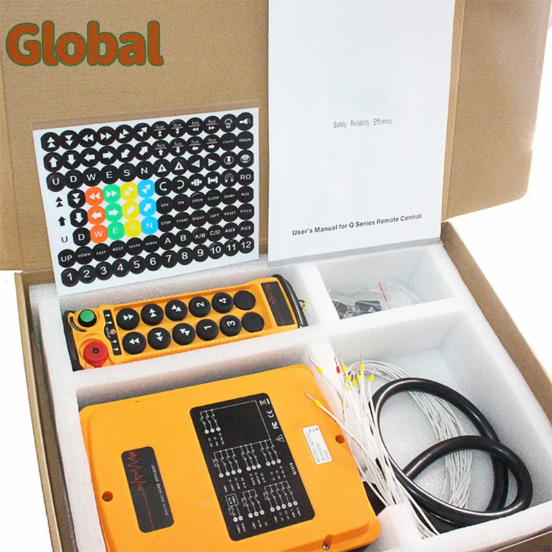 Q1010 10 buttons double speed Industrial Wireless Radio Crane Remote Control switches Hoist overhead bridge Crane Controller