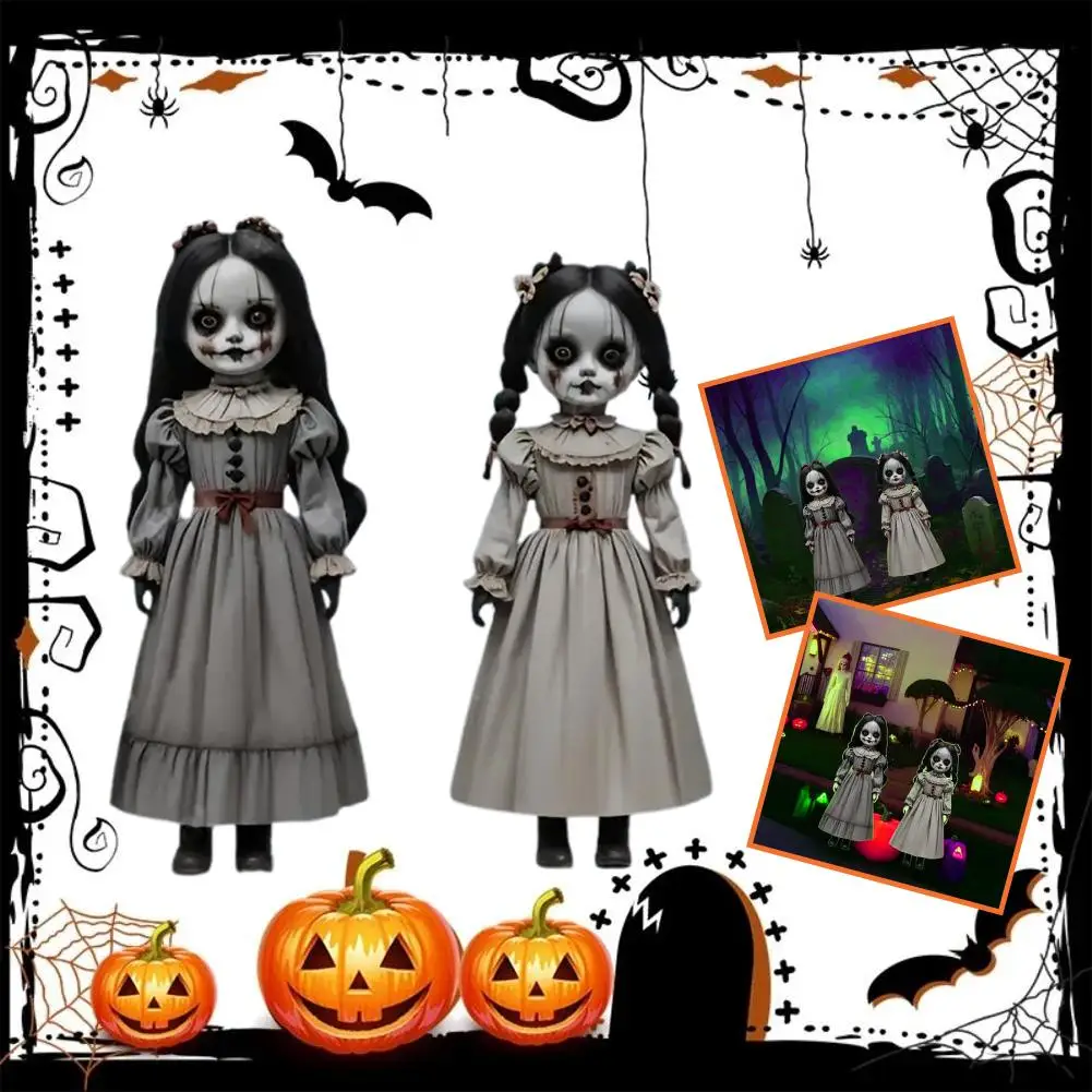 2 stücke Halloween Geist Puppe Boden Einfügen Dekoration Horror Stil Outdoor Hof Logo Dekoration Weibliche Geister Puppe Im Freien – Detail 2