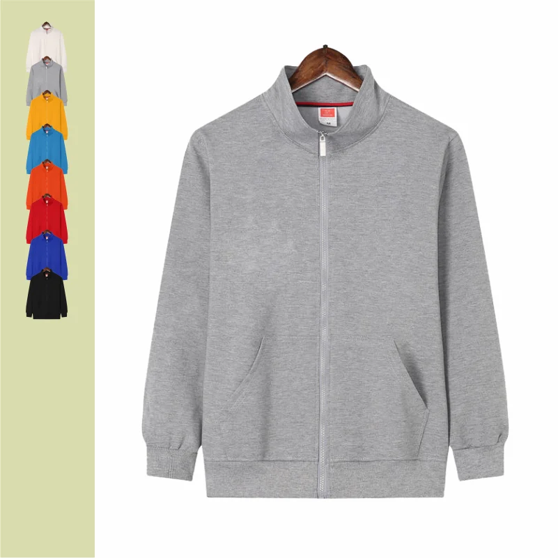 

Men's Woman Stand Collar Long Sleeve Sweatshirt Zipper Design Sweatshirt For Men Clothing Sportswear Casual Jacket Work Clothes