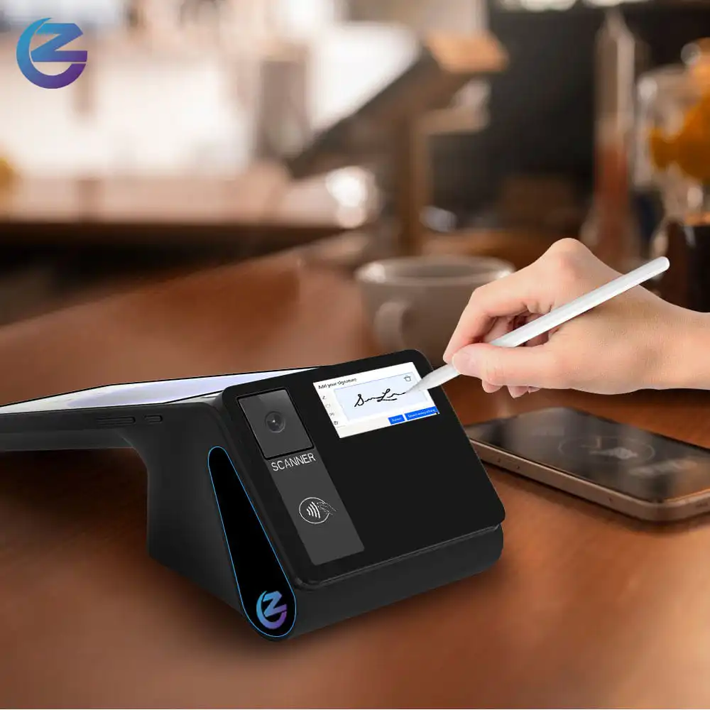 Z108 Smart Dual Screen POS Machine With Built In Receipt Printer Designed For Restaurants Coffee Chains And Loyalty Programs
