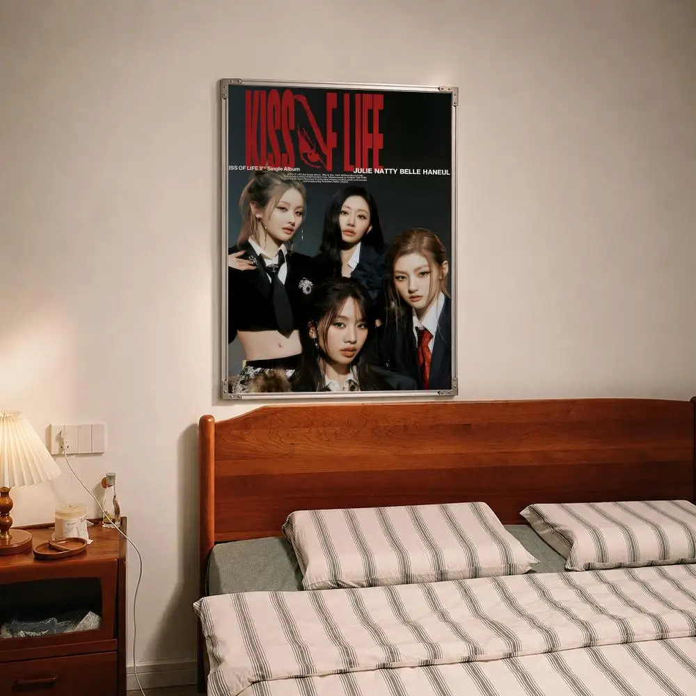 Band kiss of life Poster Self‑Adhesive Waterproof PP Poster Coffee House Bar Wall Art Sticker Room Home Decor view 3