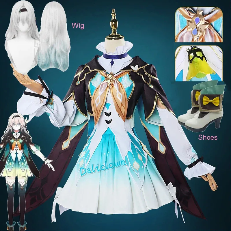 Honkai Star Rail Firefly карнавальный костюм парик комплект обуви аниме игра женский косплей костюм на Хэллоуин