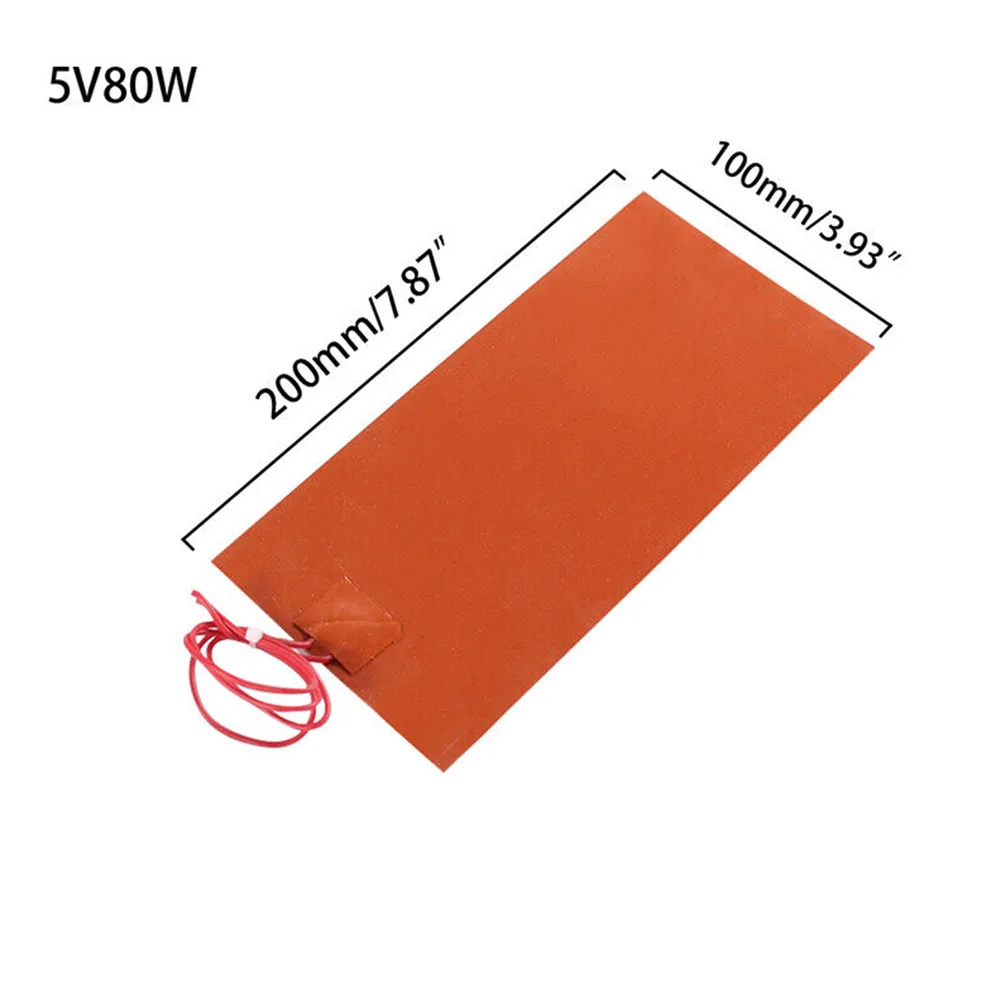 1 Pz Tappetino Riscaldante In Silicone 5 V 80 W 100*200mm Tappetino Riscaldante Impermeabile Per Strumenti di Riparazione Auto Accessori Per Apparecchiature Elettriche