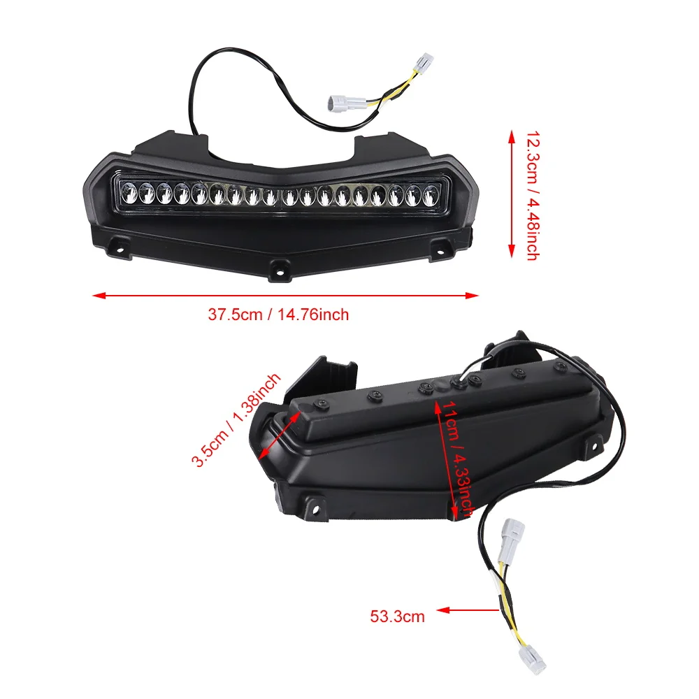 لوحة غطاء محرك السيارة الأمامية المساعدة DRL لملحقات ياماها ولفيرين RMAX2 RMAX4 1000 2021-2025 #3